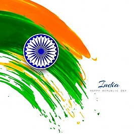 印度共和国日，水彩颜料的背景