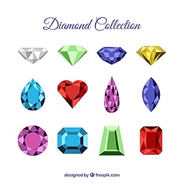 收藏美丽的钻石和宝石