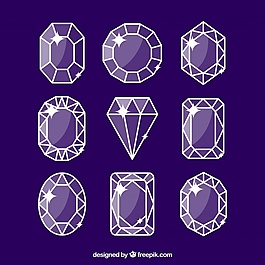 紫色的线性宝石系列
