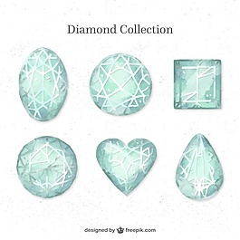 收集不同设计的手绘钻石