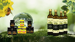 橄榄油蜂蜜海报