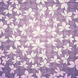 白色叶子紫色底纹背景图
