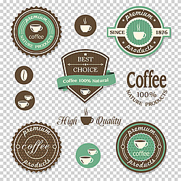 丝带咖啡标签图片