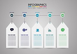 商业信息分析模板矢量图