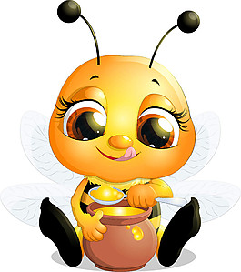 吃蜂蜜的蜜蜂图片