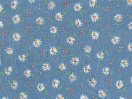 蓝色野菊花布纹壁纸图案图片素材下载