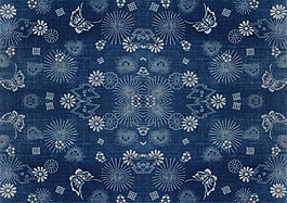 蓝色蝴蝶花纹壁纸壁纸图案素材下载