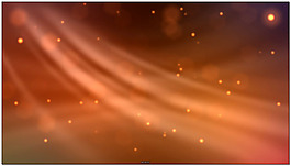 橘色梦幻烟雾背景中光晕粒子在半空浮动闪烁