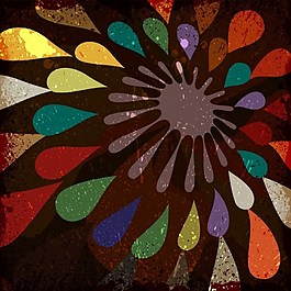 彩色几何图案矢量背景