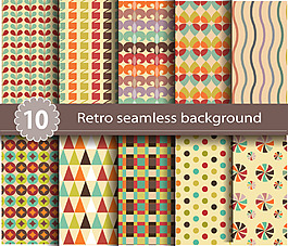 咖啡色几何花纹背景