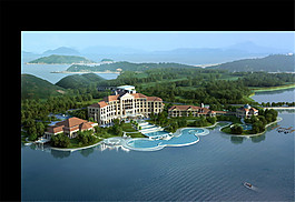 海上别墅景观图