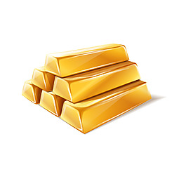 矢量金条元素