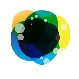 矢量彩色渐变圈圈元素