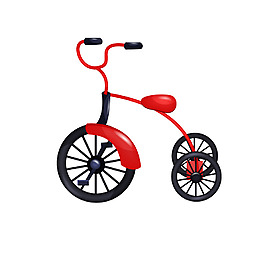 手绘红色单车元素