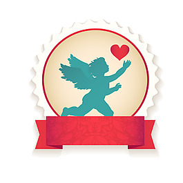 手绘天使图标元素