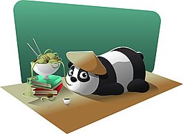 卡通熊猫素材设计