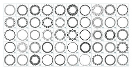 黑白线条边框矢量装饰元素