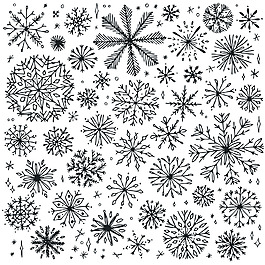 冬天雪花矢量素材