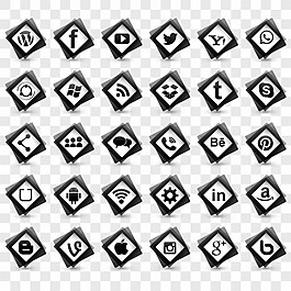 社交媒体图标集