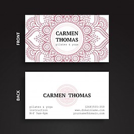 带有民族饰品的古董名片