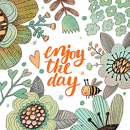 手绘卡通植物插画