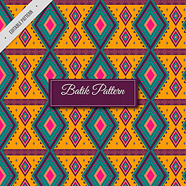 几何菱形蜡染图案背景