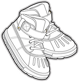 休闲鞋白海服装白色线稿设计矢量素材