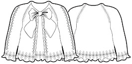 蝴蝶结外套3-5岁小宝宝服装设计线稿