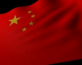 中国飘动红旗素材