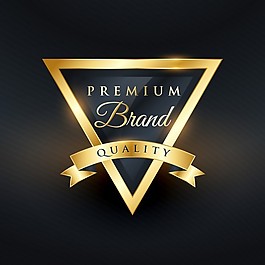 三角豪华带丝带标签