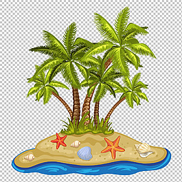 棕榈树椰子树免抠png透明图层素材