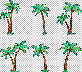 棕榈椰子树免抠png透明图层素材