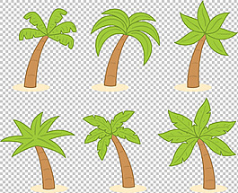 绿色棕榈树免抠png透明图层素材