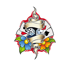 手绘火焰飘带元素