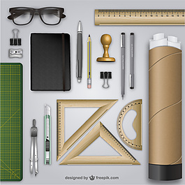 现实的建筑师的桌子