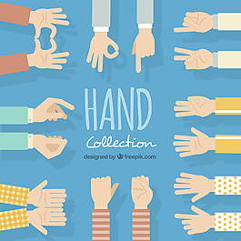 平面设计中的手的多样性