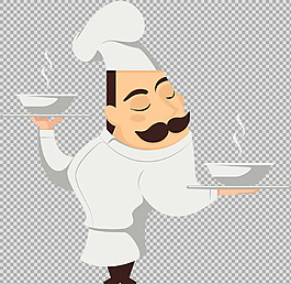 可爱厨师人物插图免抠png透明图层素材