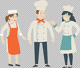 厨师女服务员插图免抠png透明图层素材