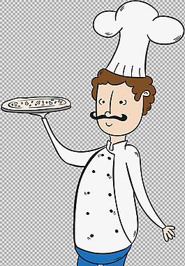 可爱厨师人物插图免抠png透明图层素材