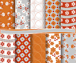 黄色花纹时尚背景