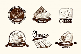 收藏老式奶酪徽章