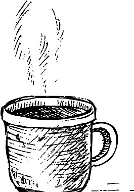 手绘杯子咖啡矢量高清PNG免抠素材
