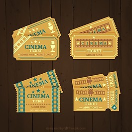 可爱的古董电影院入口集合