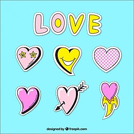 各种手绘爱情贴纸