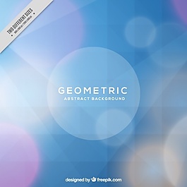 圆形几何形状的蓝色几何背景