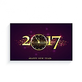 金元素的背景虚化的新年贺卡