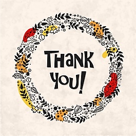 感恩节彩色花环