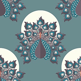 孔雀图案设计