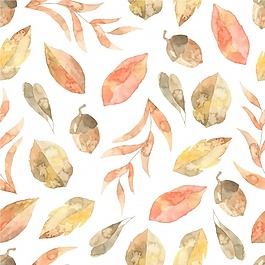 橙色树叶图案背景