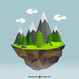 多边形的自然景观